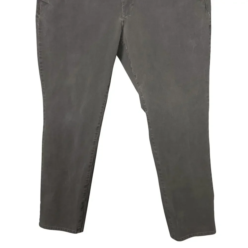 Bonobos Stretch Chinos Mens 38x30 Washed Gray Khaki Cotton Slim Fit Pants Work